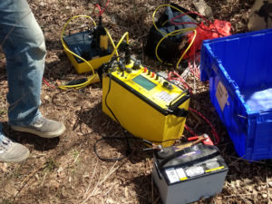 AGI SuperSting R8 resistivity imaging console and switch box.