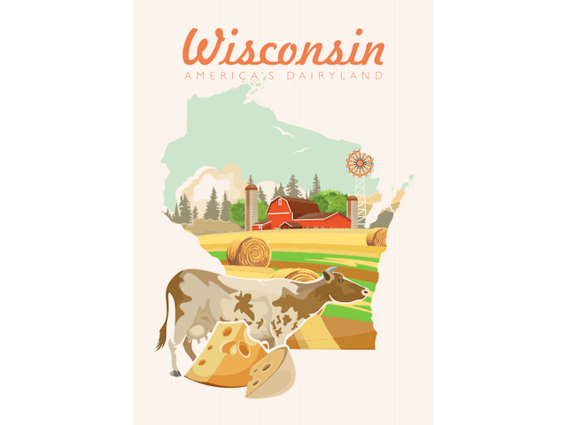 Wisconsin is about farming, dairy, and good groundwater.